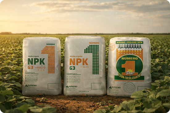 Linha de fertilizantes organominerais Supremo Insumos